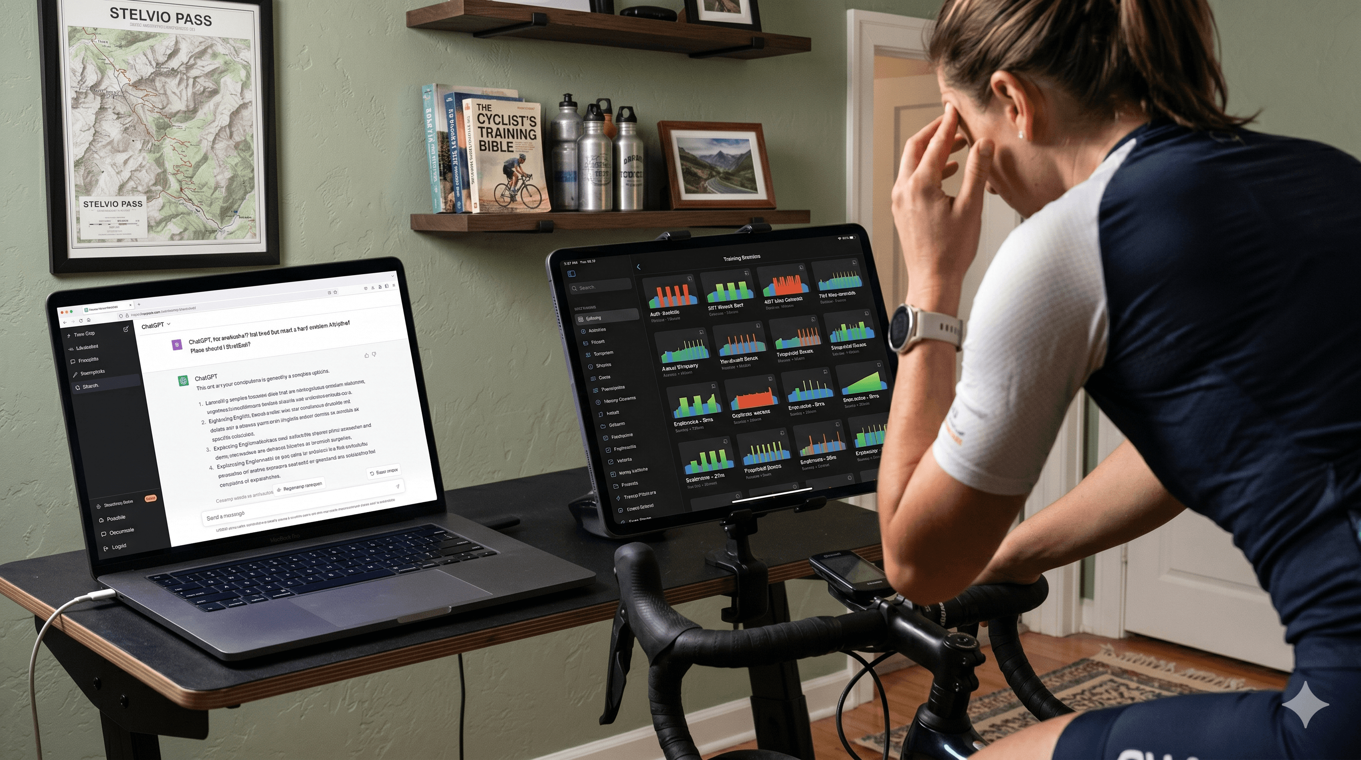Screen with multiple open training articles and tabs