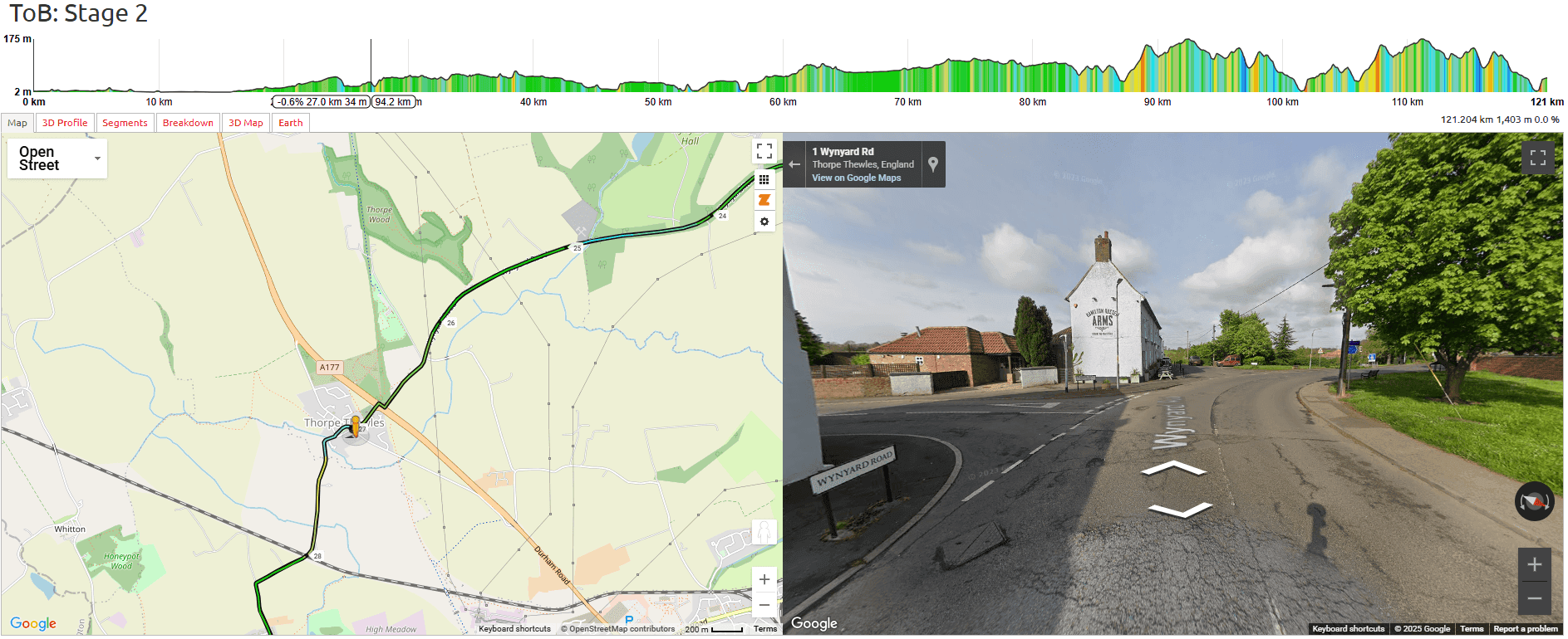 Tour of Britain Women 2025 Stage 2 Course Analysis: 26.5km: Straight section transitions into narrow descent