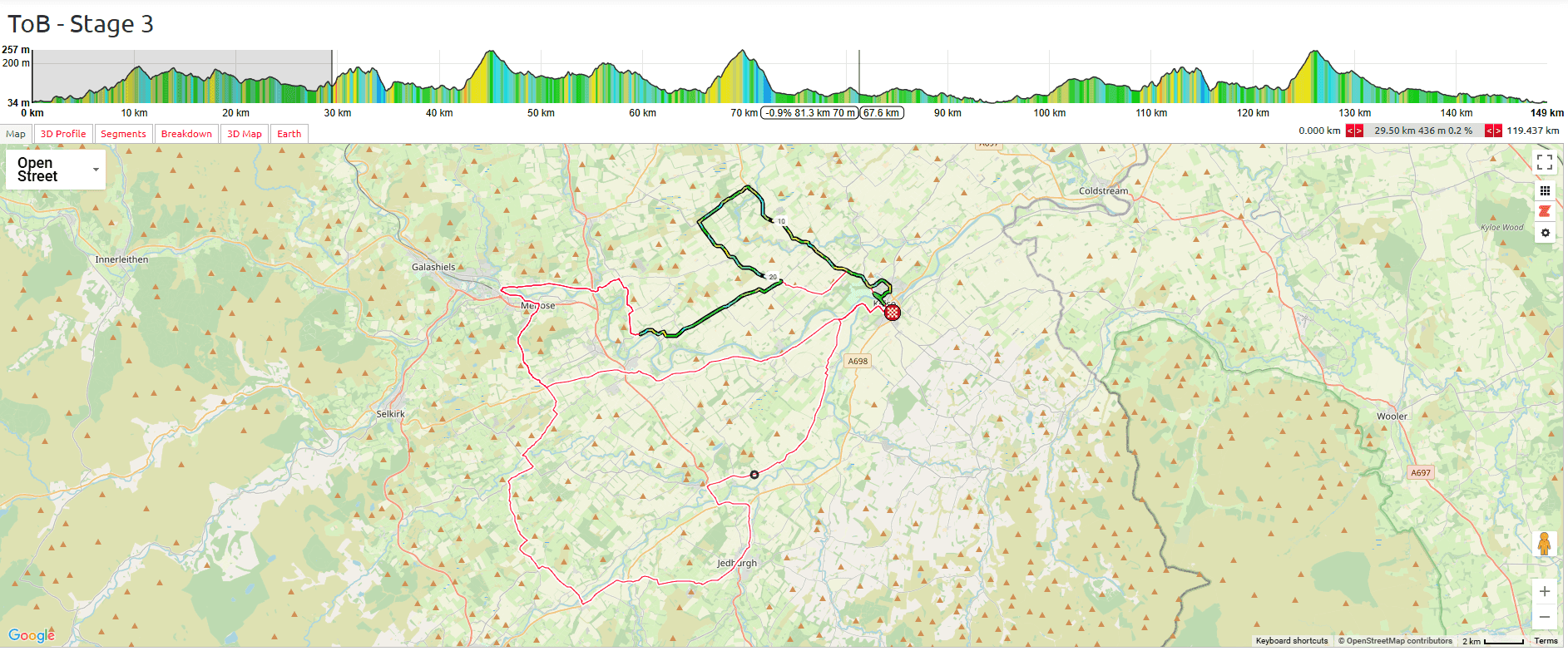 Tour of Britain Women 2025 Stage 3 Course Analysis: 0-28km: Opening With Steady Climbing