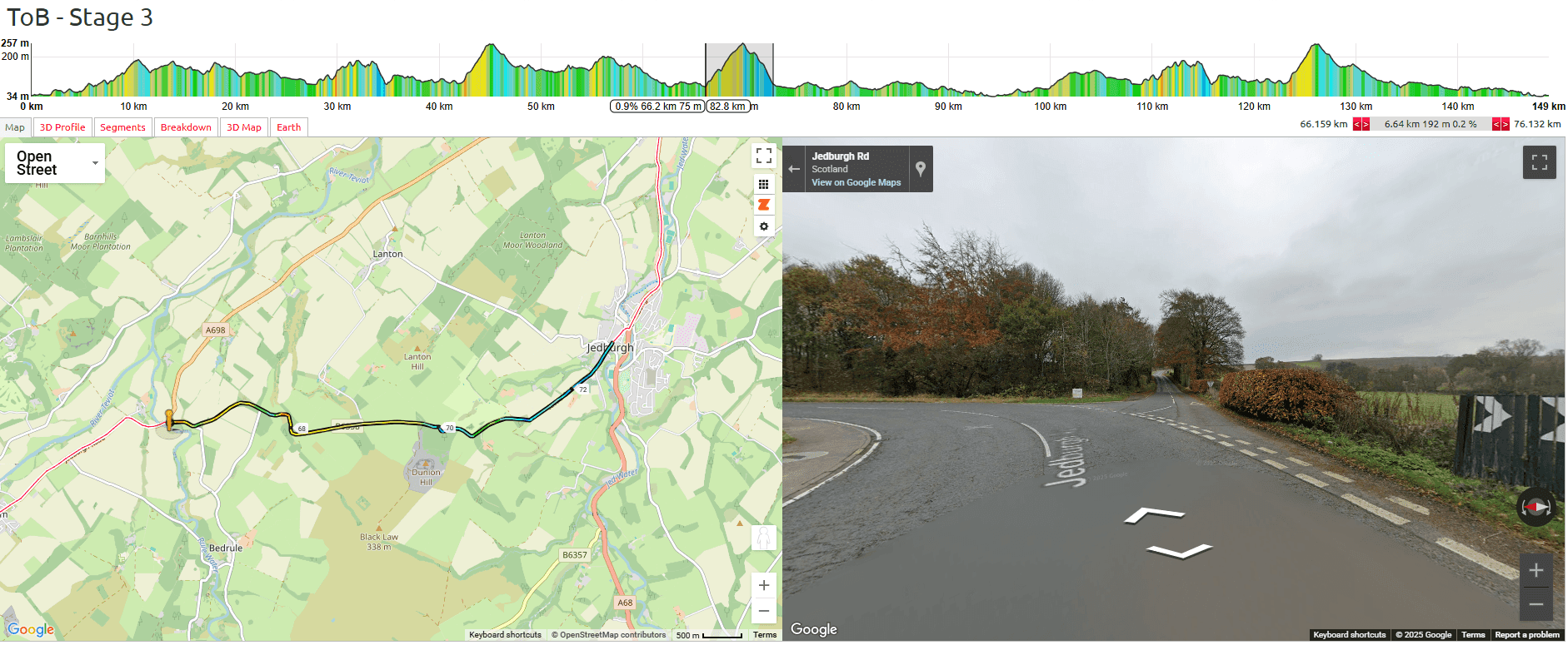 Tour of Britain Women 2025 Stage 3 Course Analysis: 66-73km: Dunion Hill