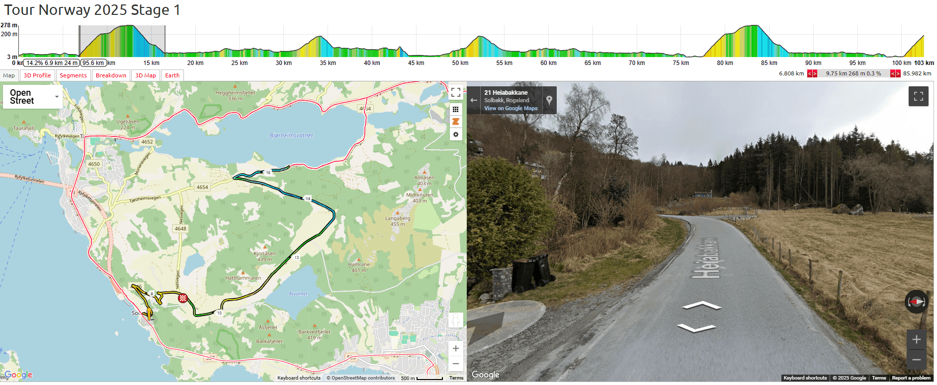 Tour of Norway Women 2025 Stage 1 Course Analysis: Solbakk Heia Ascent (7km) (Attempt 1 of 3):