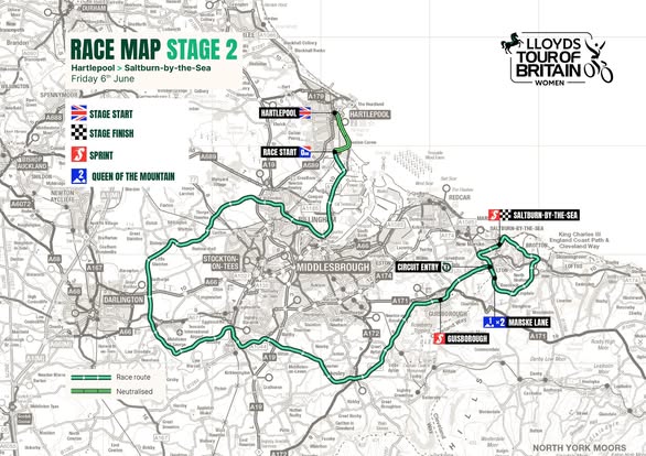 Tour of Britain Women 2025 Stage 2 Course Analysis